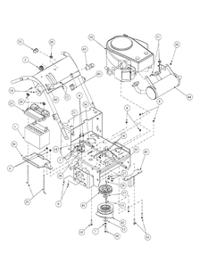 Kawasaki Engine Assembly Diagram and Parts List for HF1954 55AF3DAW150-WAM Cub Cadet Lawn Mower
